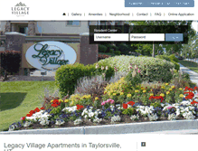 Tablet Screenshot of legacyvillageapartments.com